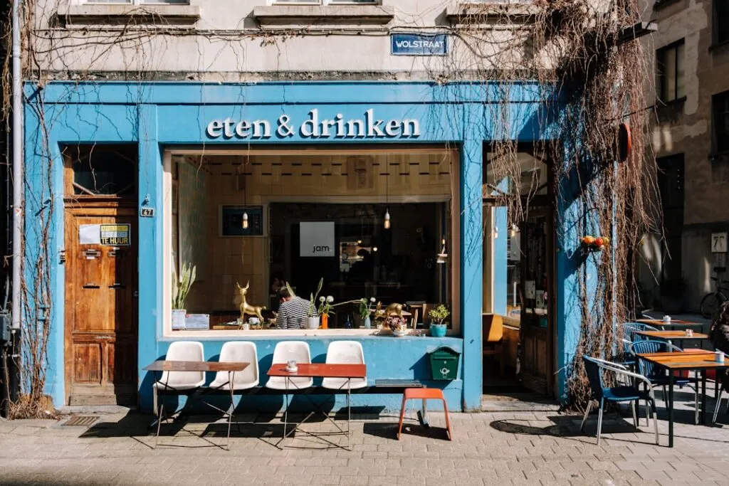 Photo Coffee shop exterior