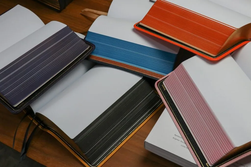 Photo Color-coded notebooks