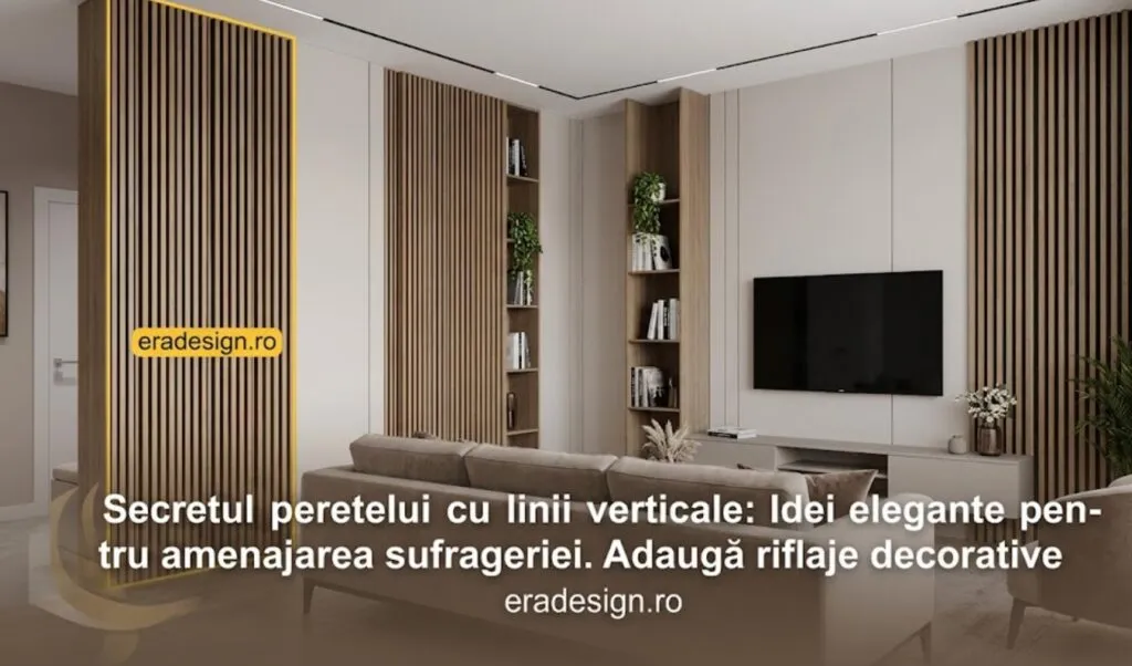 Secretul peretelui cu linii verticale Idei elegante pentru amenajarea sufrageriei