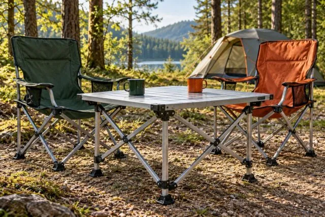 Cum alegi o masă și scaune pliante rezistente pentru camping?